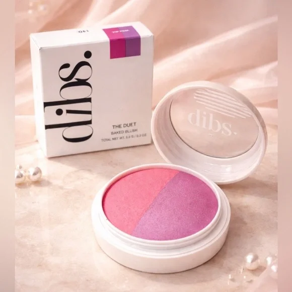dibs Duet Baked Blush 3-in-1 Blush, Highlighter + Topper - VIP PINK - Picture 3 of 14